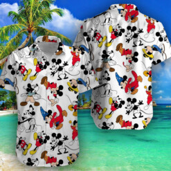 Friends and Disney Mickey Mouse Floral Aloha Hawaiian Shirt Summer Trip Aloha Shirt For Men Women - Dream Art Europa