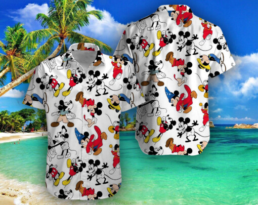 Friends and Disney Mickey Mouse Floral Aloha Hawaiian Shirt Summer Trip Aloha Shirt For Men Women