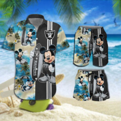 Las Vegas Raiders Mickey Mouse Summer Aloha Shirt For Men Women 3D Hawaiian Shirt