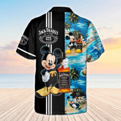 Jack Daniels Old Time Mickey Mouse Hawaiian Shirt - Dream Art Europa