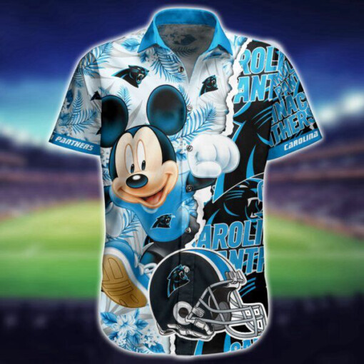 NFL Carolina Panthers Hawaiian Shirt Mickey 3D