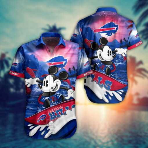 Buffalo Bills Hawaiian Shirt Mickey Blue Tropical Summer Aloha Shirt For Men Women