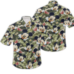 Cute Mickey Mouse Floral Hawaiian Shirts - Dream Art Europa