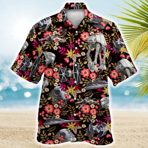 Imperial At-At Walker Tropical Flowers - Hawaiian Shirt