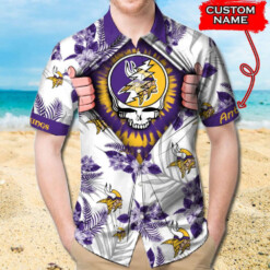 Personalized Minnesota Vikings Grateful Dead Hawaiian Shirt - Dream Art Europa