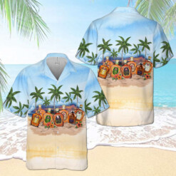 Crown Royal Collection Palm Tree Hawaiian Shirt Beach Holiday - Dream Art Europa