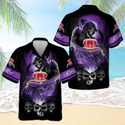 Crown Royal Death Skull Hawaiian Shirt - Dream Art Europa