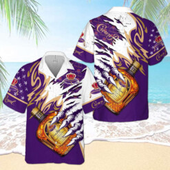 Crown Royal Claws Usa Flag Pattern Hawaiian Shirt Summer Holiday - Dream Art Europa