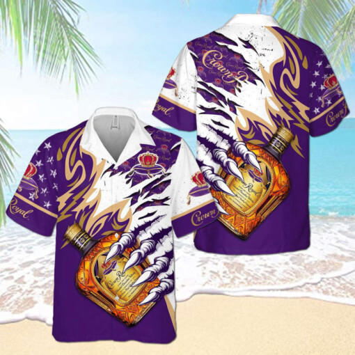 Crown Royal Claws Usa Flag Pattern Hawaiian Shirt Summer Holiday