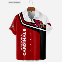 Arizona Cardinals Full Printing Solid Color Button Hawaiian Shirt - Dream Art Europa