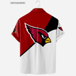 Arizona Cardinals Black Button Hawaiian Shirt White/Red 07 - Dream Art Europa