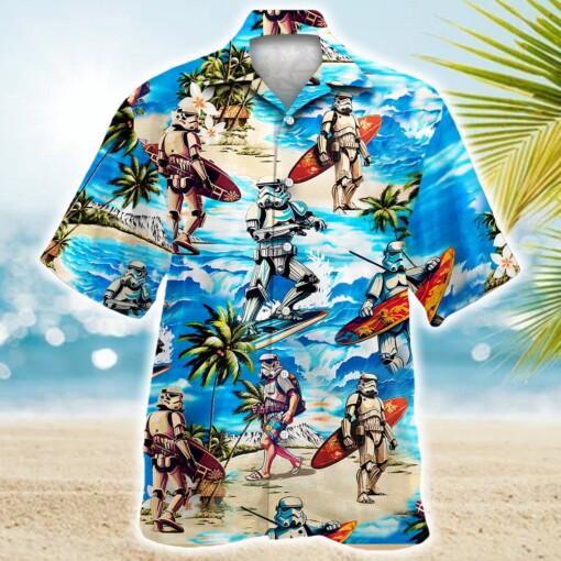 Stormtrooper Star Wars Surfing - Hawaiian Shirt