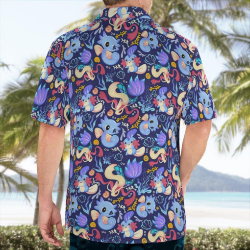 Milotic Water Pokemon Hawaiian Shirt Aloha Shirt For Men Women