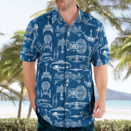 Star Trek Space Ships Hawaiian Shirt Summer Aloha Shirt For Men Women