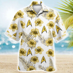 Hibiscus Floral Star Trek Starships Hawaiian Shirt Summer Aloha Shirt For Men Women