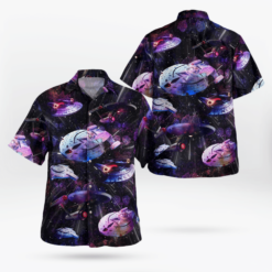 Star Trek Starships Hawaii Shirt Summer Aloha Shirt For Men Women Dark Style