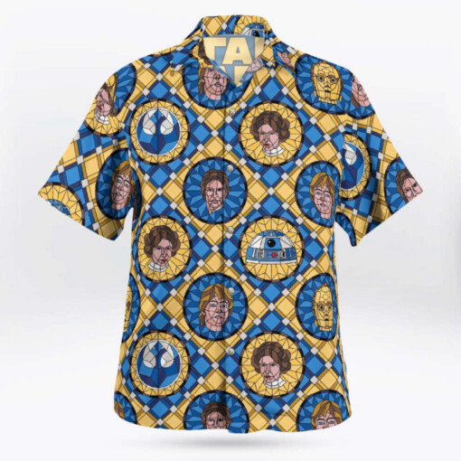 Star Wars Stained Glass Rebel Coin Hawaii Shirt Summer Aloha Shirt For Men Women