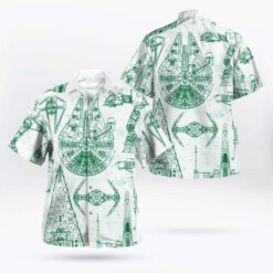 Star Wars Ships Drawing Hawaiian Shirt Summer Aloha Shirt For Men Women - Dream Art Europa