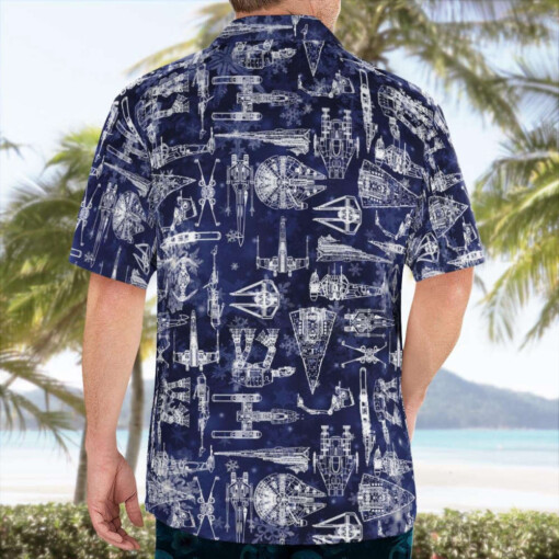 Star Wars Spaceship Blue Hawaiian Shirt Summer Aloha Shirt For Men Women