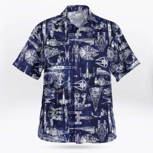 Star Wars Spaceship Blue Hawaiian Shirt Summer Aloha Shirt For Men Women