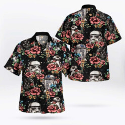 Star Wars Floral Hawaiian Shirt Summer Aloha Shirt For Men Women - Dream Art Europa