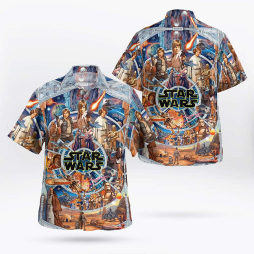 Star Wars Mens Hawaiian Shirt Summer Aloha Shirt For Men Women