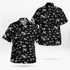 Star Wars Spaceship Black Hawaiian Shirt Summer Aloha Shirt For Men Women - Dream Art Europa