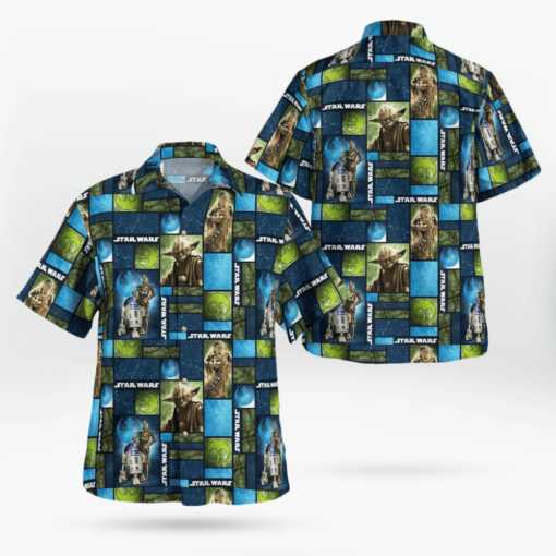 Star Wars Yoda C3p0 And R2d2 Hawaiian Shirt Summer Aloha Shirt For Men Women