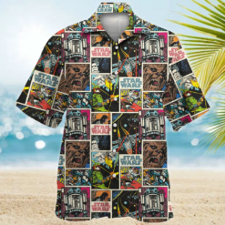 Star Wars Print Comic Pattern - Hawaiian Shirt