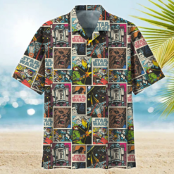 Star Wars Print Comic Pattern - Hawaiian Shirt - Dream Art Europa