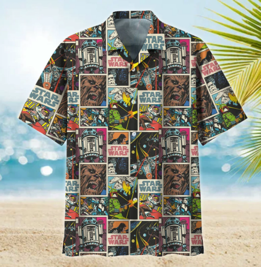 Star Wars Print Comic Pattern - Hawaiian Shirt