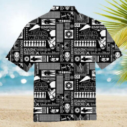 Star Wars Character Black And White Pattern - Hawaiian Shirt - Dream Art Europa