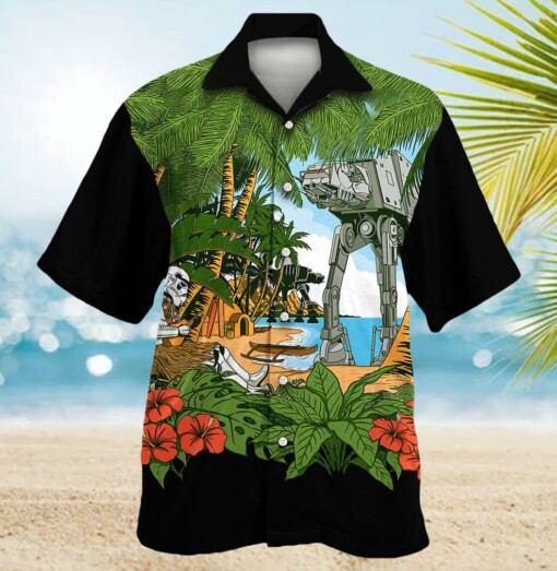 Star Wars Tropical Scarif At-At - Hawaiian Shirt