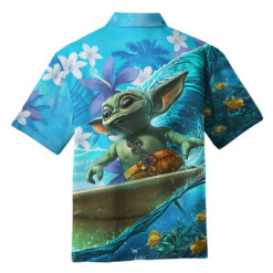 Star Wars Baby Yoda Surfing - Hawaiian Shirt - Dream Art Europa