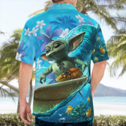 Star Wars Baby Yoda Surfing - Hawaiian Shirt - Dream Art Europa