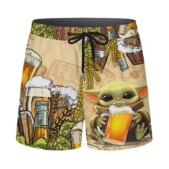 Star Wars Baby Yoda And Beer Wheat - Hawaiian Shirt - Dream Art Europa