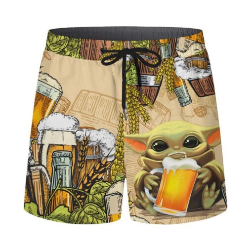 Star Wars Baby Yoda And Beer Wheat - Hawaiian Shirt