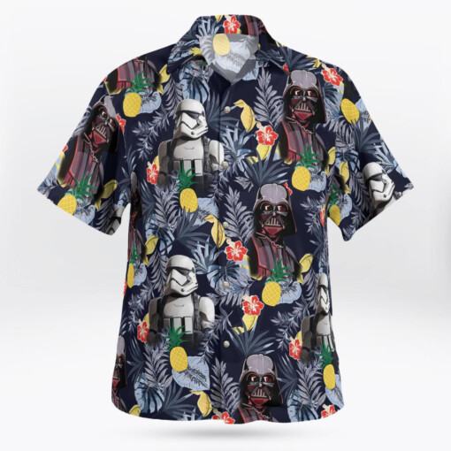 Star Wars Darth Vader Storm Trooper Flower - Hawaiian Shirt