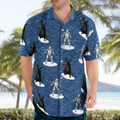 Star Wars Storm Trooper Darth Vader Surfing - Hawaiian Shirt - Dream Art Europa