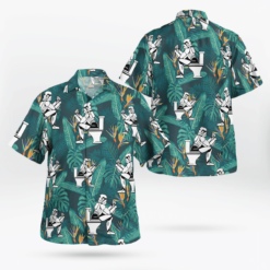 Stormtrooper Toilet Tropical Leaves Hawaiian Shirt - Dream Art Europa