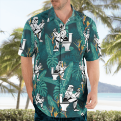 Stormtrooper Toilet Tropical Leaves Hawaiian Shirt - Dream Art Europa