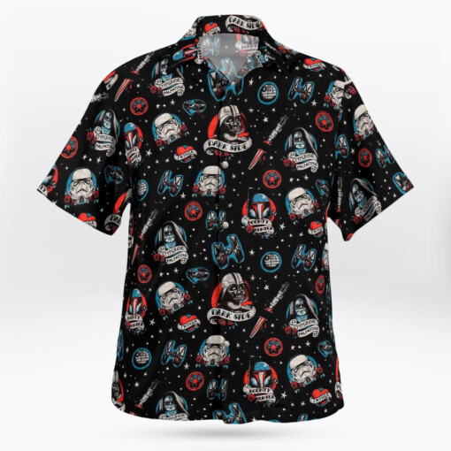 Star Wars Darth Vader Storm Trooper Dark Side Black - Hawaiian Shirt