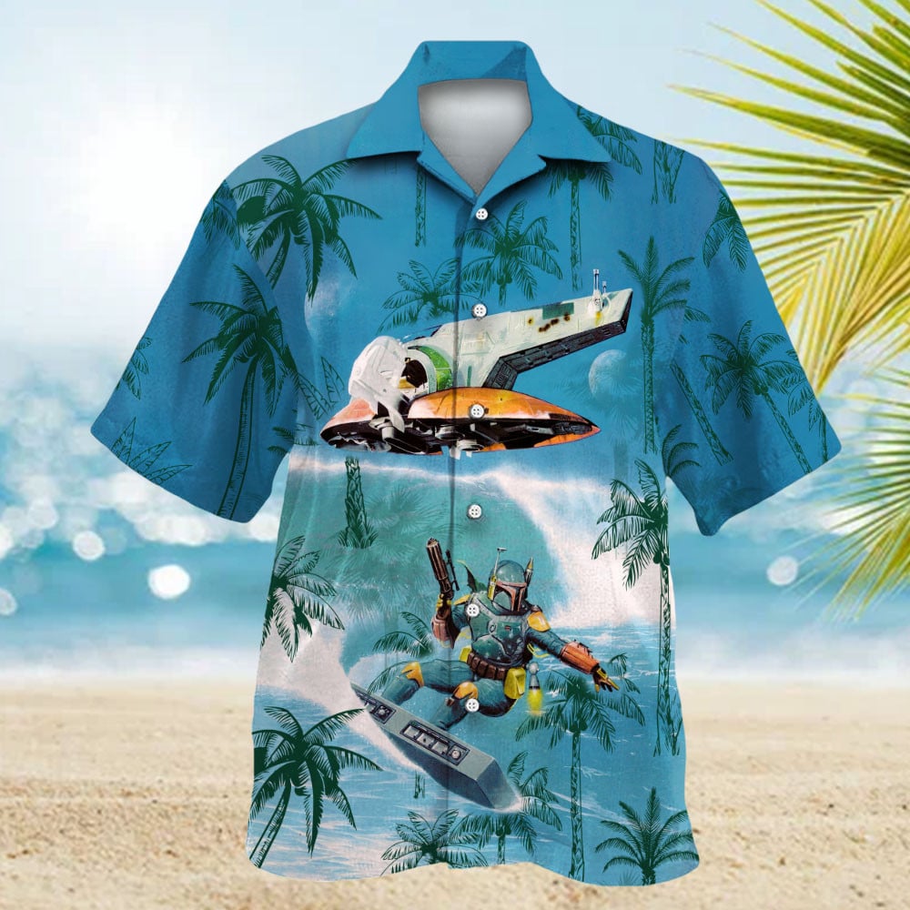Boba Fett The Mandalorian Surfing - Hawaiian Shirt