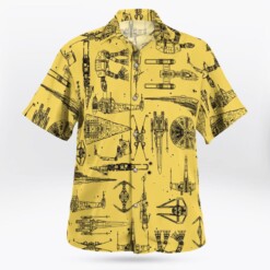 Space Ships Star Wars Yellow - Hawaiian Shirt - Dream Art Europa