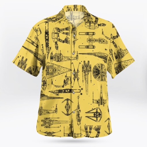 Space Ships Star Wars Yellow - Hawaiian Shirt