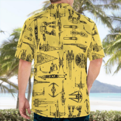 Space Ships Star Wars Yellow - Hawaiian Shirt - Dream Art Europa