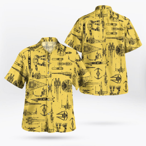 Space Ships Star Wars Yellow - Hawaiian Shirt