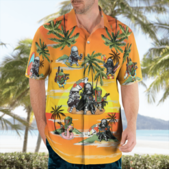 Vader Boba Fett Trooper Summer Time Hawaiian Shirt - Sunset Yellow - Dream Art Europa