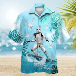 Star Wars Stormtrooper Surfing - Hawaiian Shirt