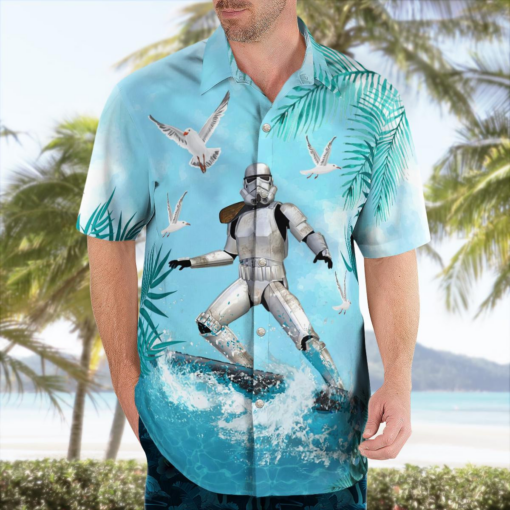 Star Wars Stormtrooper Surfing - Hawaiian Shirt